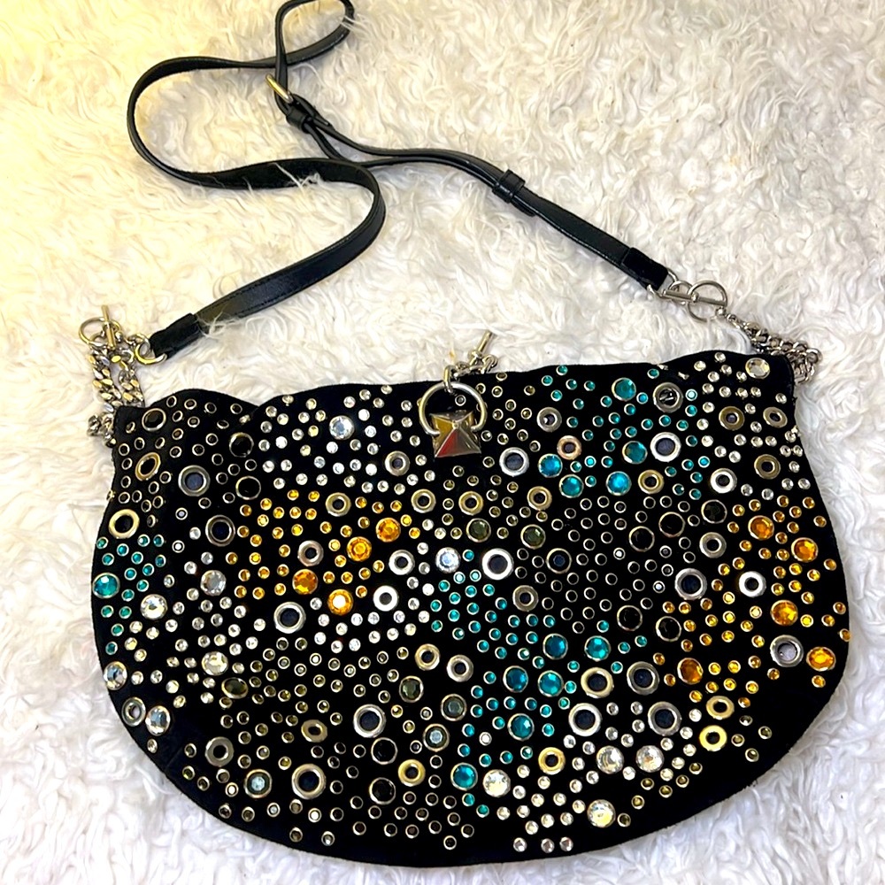 Sonia Rykiel Black Studded Crossbody Bag